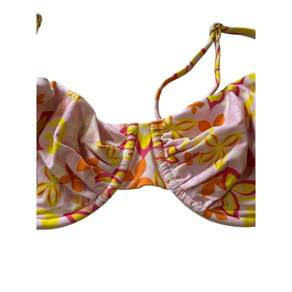 Blackbough Georgia Underwire Bikini Top In Pink Twinkle Floral Print Sz XL NWOT - Picture 4 of 9